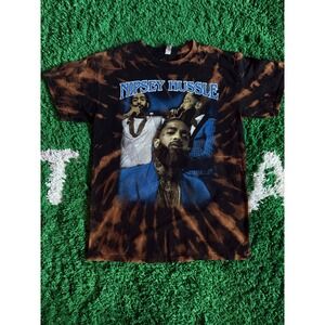Nipsey Hussle Bleach Tie Dye Graphic T-Shirt Alstyle Heavyweight Mens Medium